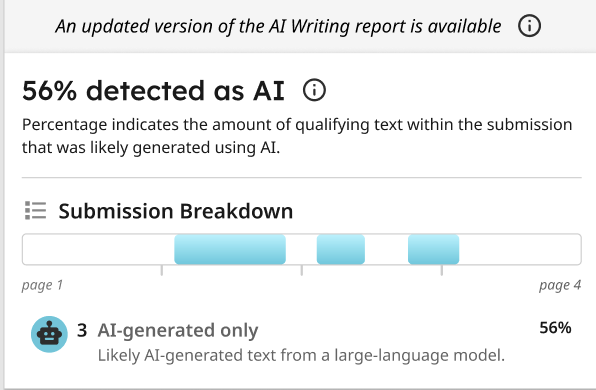 AI Detection Update