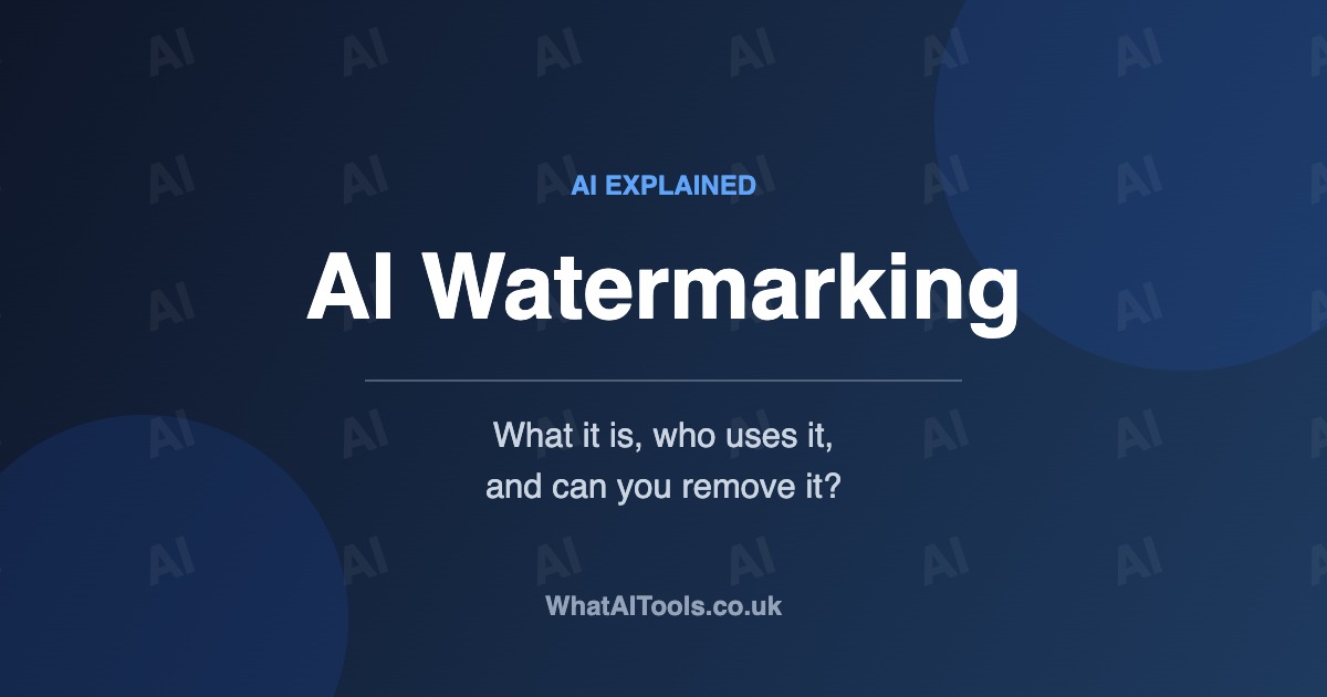 AI Watermarking in