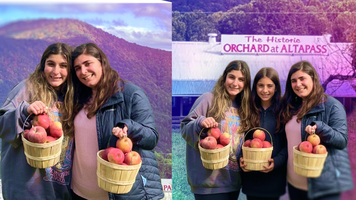 Side-by-side comparison of AI-generated image with visible watermark intact versus cropped and edited version without watermark, highlighting watermark vulnerabilities for deepfake detection on Twitter using Hive AI